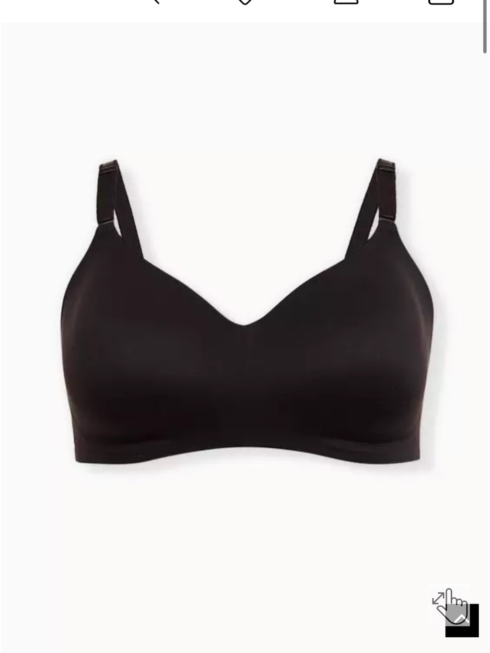 Torrid Curve Wire-Free Lightly Lined Smooth Bra Black 38C